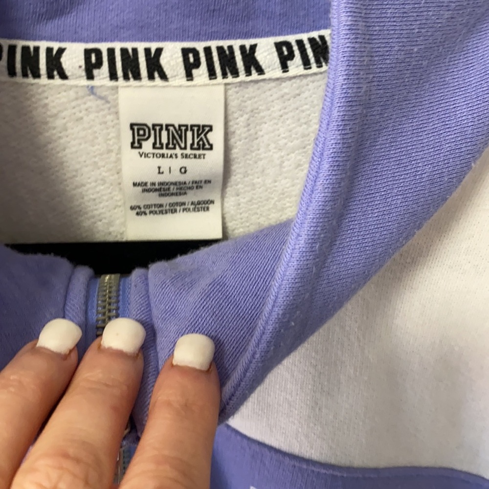 PINK Victoria’s Secret quarter zip sweatshirt - Picture 2 of 3